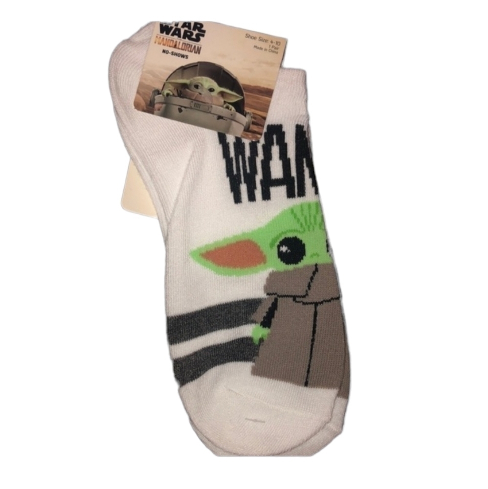 Star Wars Boys No Show Socks Size 4-10 baby yoda NWT